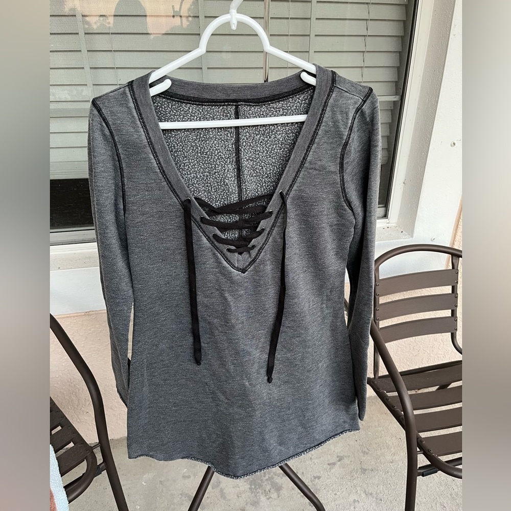 Vintage Victoria’s Secret Plush & Lush Oversized Lace Up Sweatshirt - S